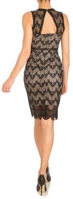 GUESS Lace Cutout Midi Dress