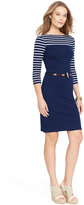 Thumbnail for your product : Lauren Ralph Lauren Striped Boat-Neck Dress