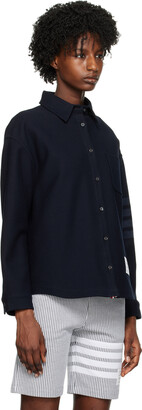 Thom Browne Navy Oversized Shirt