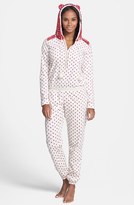 Thumbnail for your product : Kensie Print Fleece Hooded Jumpsuit