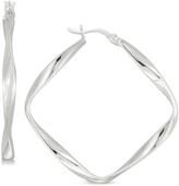 Thumbnail for your product : Simone I. Smith Twisted Square Hoop Earrings in Sterling Silver