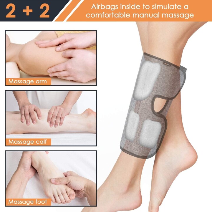 NALLES Calf Massager for Circulation Leg Compression Massager for Circulation and Pain Relief for Restless Legs Syndrome Relief