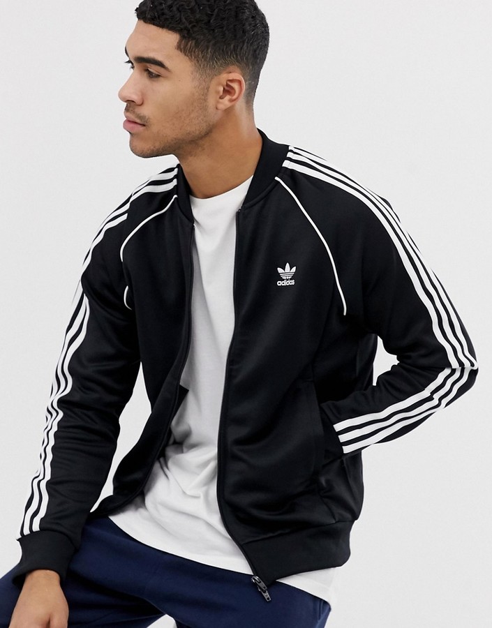 adidas originals authentic superstar track jacket in black dj2856