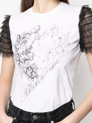 Blumarine sheer short-sleeved T-shirt