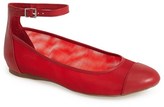 Thumbnail for your product : BCBGeneration 'Bray' Ankle Strap Mesh Flat (Women)