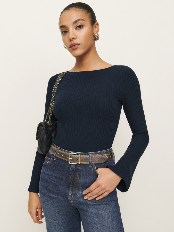 Reformation Miller Knit Top