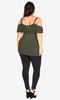 Thumbnail for your product : City Chic Ruffle Romance Off the Shoulder Top