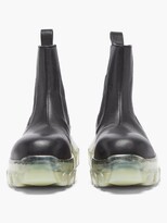 Thumbnail for your product : Rick Owens Beatle Bozo Chunky-sole Leather Chelsea Boots - Black White