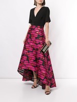 Thumbnail for your product : Badgley Mischka Embroidered Flared Midi Dress
