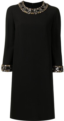 Gucci Pre-Owned Bead-Embellished Shift-Dress