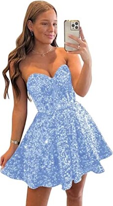 Generic Sparkly Sequin Homecoming Dresses for Teens Off Shoulder