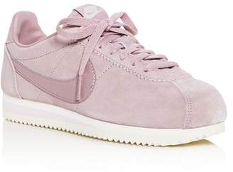 Nike Women's Classic Cortez Suede Lace Up Sneakers