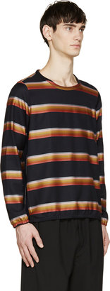 Paul Smith Orange & Pink Striped Sweater
