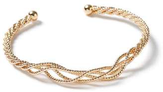 Miss Selfridge Diamond cut gold bracelet