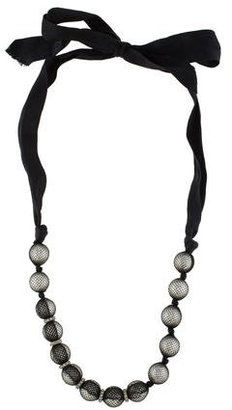 Lanvin Faux Pearl & Crystal Necklace
