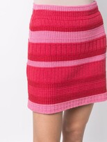 Thumbnail for your product : Barrie Stripe-Pattern Cashmere Skirt