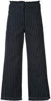 Thumbnail for your product : Alexander Wang cropped pinstripe trousers