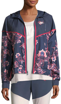 Nike Floral-Print Sportswear Jacket