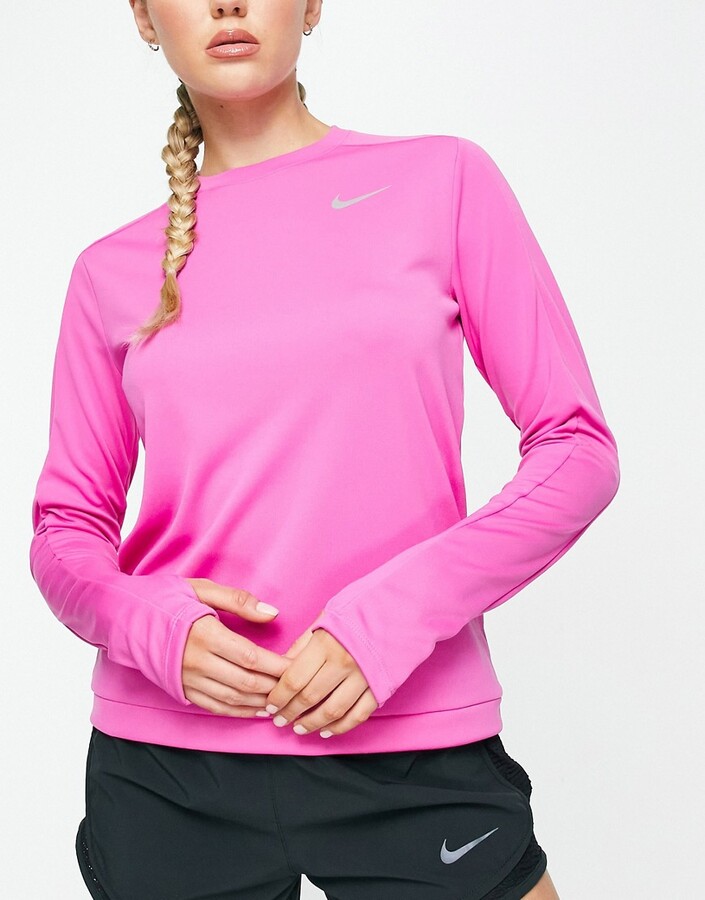 pink long sleeve nike shirt