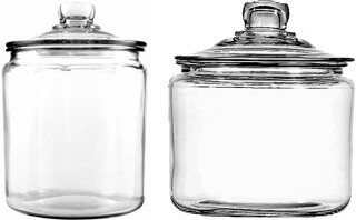 Anchor Hocking Anchor Hocking; 2 Piece; 3 Quart, Half Gallon Heritage Hill Jar Set