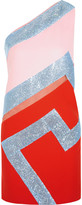 Thumbnail for your product : Versace Crystal-embellished silk-cady mini dress