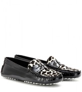 Thumbnail for your product : Tod's Gommini calf hair and leather loafers