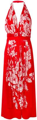 Fendi floral print halterneck dress