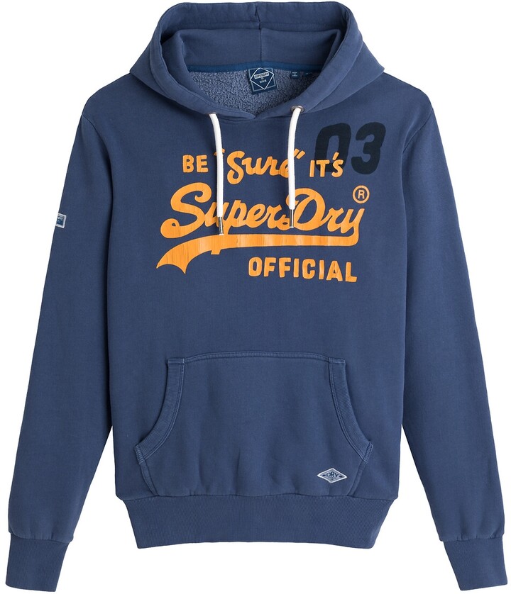 Superdry Vintage Logo Print Hoodie in Cotton Mix - ShopStyle