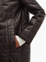Thumbnail for your product : Bottega Veneta Leather Quilted Down Coat - Black