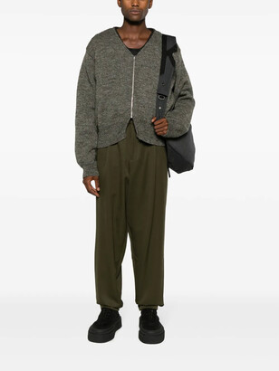 Magliano V-neck zip-up wool cardigan - ShopStyle
