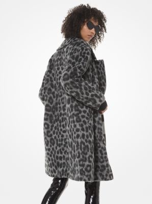 Michael Kors Leopard Jacquard Cocoon Coat