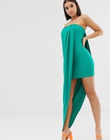 Thumbnail for your product : ASOS DESIGN bandeau drape midi dress