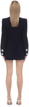 Button Jacket Crepe Dress W/crystals