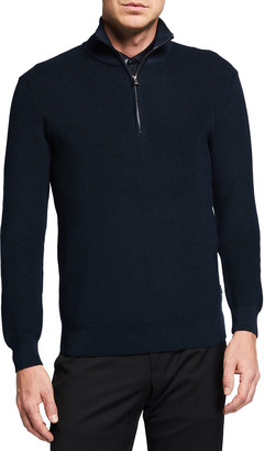 HUGO BOSS Men's Quarter-Zip Wool Knit Sweater - ShopStyle