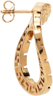 Versace Gold Greca Circle Earrings