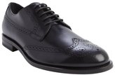 Thumbnail for your product : Tod's black leather wingtip accent lace up oxfords