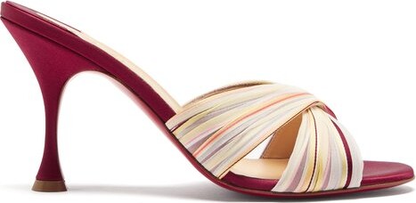 multicolor sandals low heel
