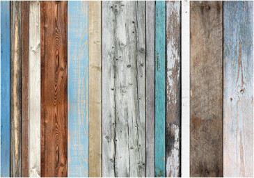 Red Barrel Studio Mixed Distressed Wood Wall Mural