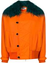 Thumbnail for your product : MM6 MAISON MARGIELA faux fur bomber jacket
