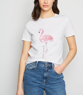 New Look Flamingo Print T-Shirt