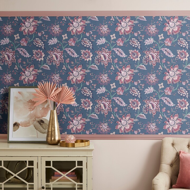 Dunelm Jacobean Navy Wallpaper Navy ShopStyle