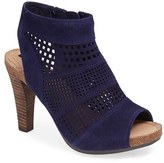 Thumbnail for your product : Tucker Adam 'Gigi 16' Perforated Suede Peep Toe Sandal