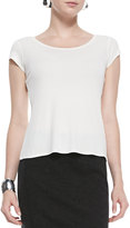 Thumbnail for your product : Eileen Fisher Silk-Jersey Cap-Sleeve Tee, Women's