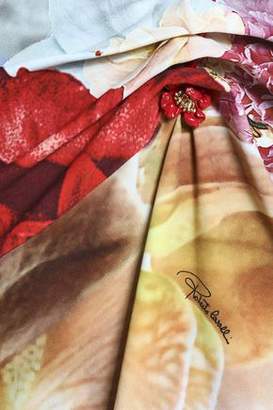 Roberto Cavalli Wrap-effect Floral-print Stretch-jersey Mini Dress