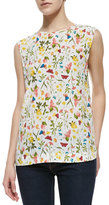 Thumbnail for your product : Equipment Kyle Printed Sleeveless Blouse