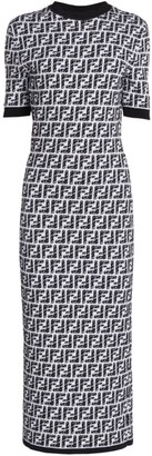fendi logo knit dress