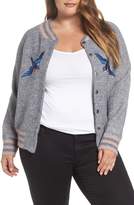 Thumbnail for your product : Junarose Zanja Embroidered Knit Bomber Jacket