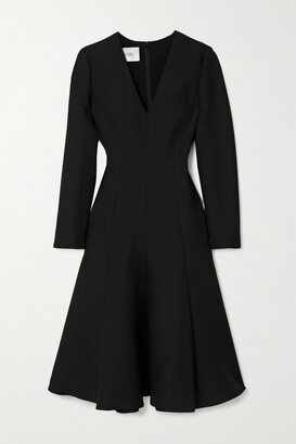 Valentino Garavani Garavani - Wool And Silk-blend Midi Dress - Black