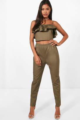 boohoo Woven Off Shoulder Crop and Trouser