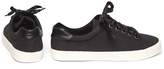Thumbnail for your product : Evans Black Ribbon Lace Trainers